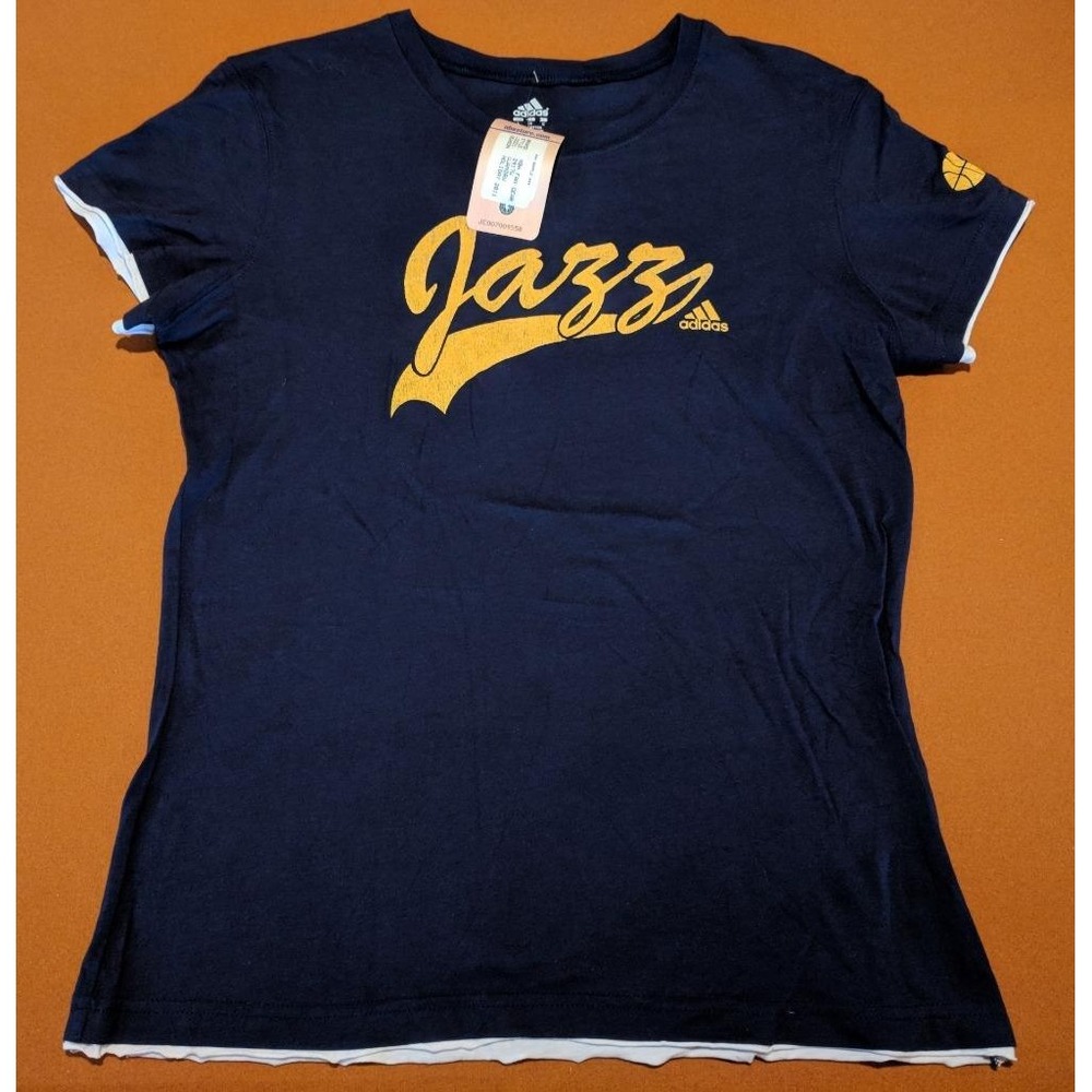 Adidas Women's Large Utah Jazz NBA Basketball T-Shirt TShirt Shirt top tee NEW‎